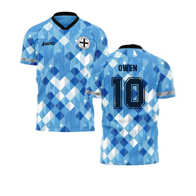 England 1990 Third Concept Football Shirt (Libero) (Owen 10)-SoccerKits Hub | Buy Soccer Jerseys Online